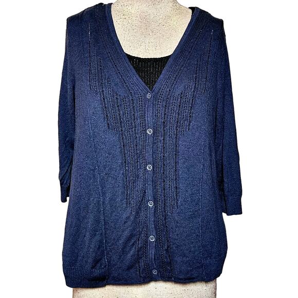 Eddie Bauer Cardigan Sweater Size Large Petite - Picture 1 of 4